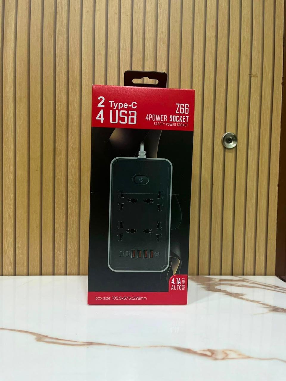 Safety Power Socket Extension AUTO2 Type-C USB